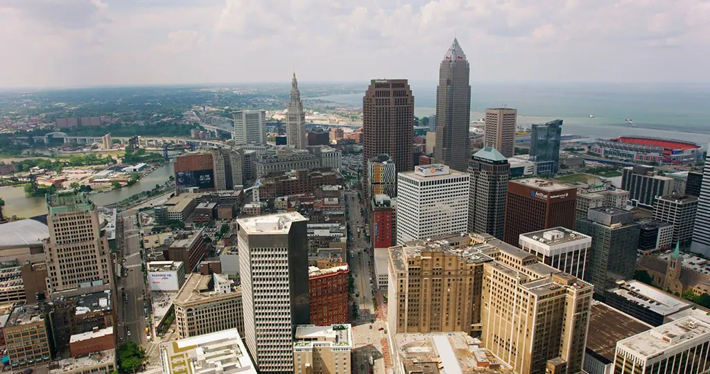 downward photo of cleveland